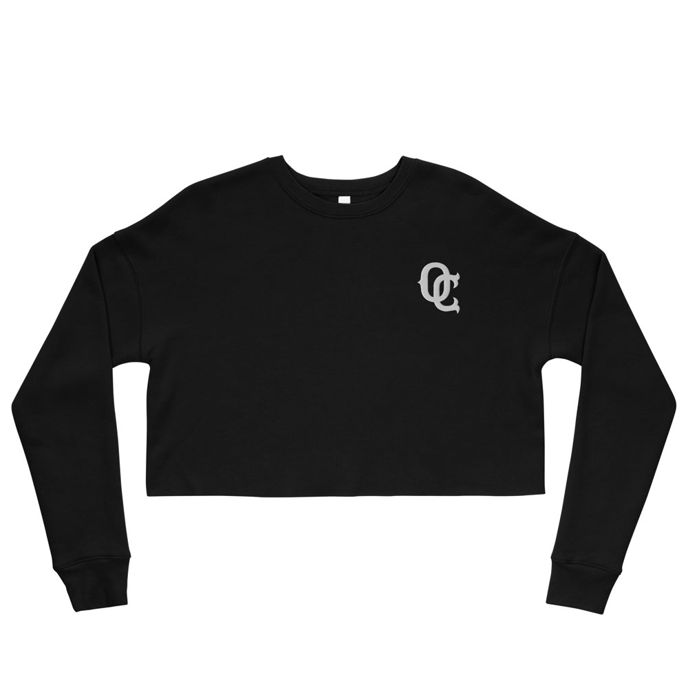 The OC Mark Black Women's Cropped Sweatshirt